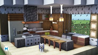 ⚒️ Minecraft How to Build a Modern Wooden Kitchen TUTORIAL [upl. by Yreved558]