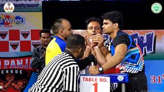 Rahul Panicker Vs Akash Kumar 2022 National Championship Bout armwrestling larry gymmotivation [upl. by Rasec]