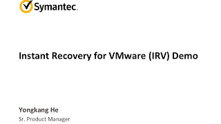 NetBackup Instant Recovery for VMware Demo by Yongkang [upl. by Braynard]