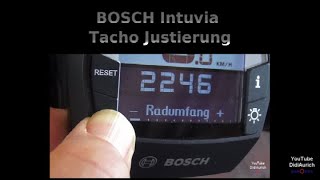 Radumfang beim BOSCH Intuvia einstellen Tacho Justierung wie geht das ausführlich vorgestellt [upl. by Dadirac169]