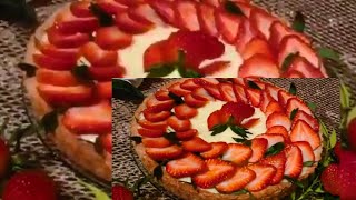 Tarte aux fraises 🍓à la crème pâtissière La recette détaillée👇 cliquez sur le lien en barre dinfo [upl. by Vaughn]