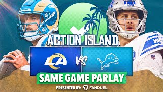 Los Angeles Rams vs Detroit Lions Player Props amp Parlays NFL SNF Picks  Action Island [upl. by Eirahcaz]