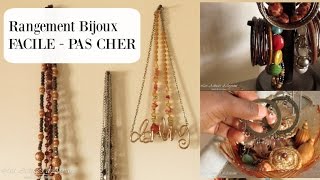 DIY  RANGEMENTS BIJOUX FACILE ET PAS CHER [upl. by Ellehcrad]