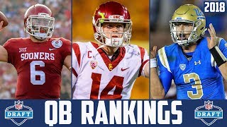 2018 NFL Draft QB Rankings  NFL Draft Prospect Rankings Sam Darnold Baker Mayfield Lamar Jackson [upl. by Atims451]