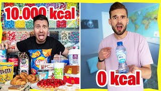 10000 CALORIEËN vs 0 CALORIEËN BINNEN 24 UUR Experiment met Gewoon Thomas [upl. by Darnoc]