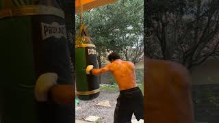 Working prolast 150lbs heavy bag straight punches trending health workout explore heavybag [upl. by Schick214]