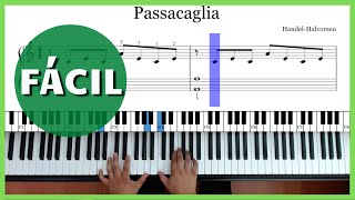 🎹 PASSACAGLIA HandelHalvorsen  ✅ TUTORIAL DE PIANO ✅ [upl. by Berardo]