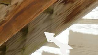 Water Stained Wood Stair Stringers  Stairway Damage [upl. by Olecram489]