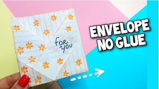 How to Make Envelope Origami no glue Easy Paper Craft  Lovely Art DIY 💌 [upl. by Tearle179]