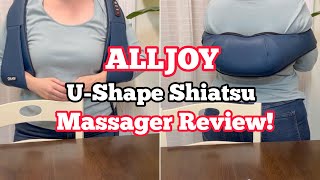 ALLJOY UShape Back Neck amp Shoulder Massager with Heat Review [upl. by Ilrahc]