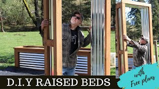 How to Build Affordable Huge Raised Garden Bed  Free Plans [upl. by Ydnik]