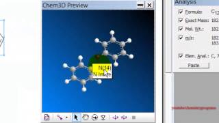 ChemDraw tutorial 16 show chemical structure in 3D preview [upl. by Lalo]