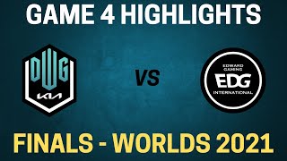 DK vs EDG Highlights  Game 4  Finals  Worlds 2021 [upl. by Nosila]