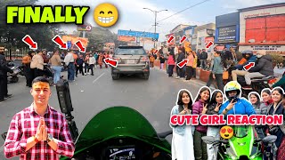 CRAZY CUTE GIRL PUBLIC REACTION  Ram Mandir rally gone crazy amp police seized prorider1000 PT 2 [upl. by Mohandas]