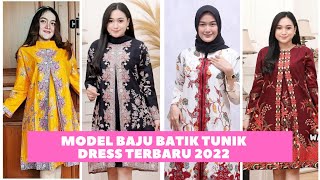 Model Baju Wanita Batik Tunik Terbaru 2022 Pilihan [upl. by Prent85]