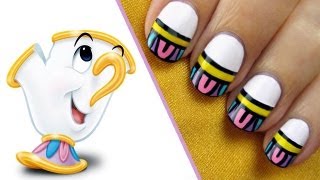 Beauty and the Beast Nail Art Tutorial  CutePolish  Disney Style [upl. by Anneiv]