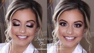 BEAUTIFUL BRIDAL MAKEUP ON A CLIENT  Ft Tartelette In Bloom amp Jaclyn Hill Palette [upl. by Raddie]