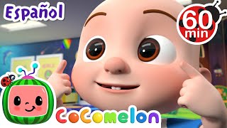 CoComelon en Español  Cabeza hombros rodillas y pies escuela  Canciones Infantiles y de Cuna [upl. by Eilsil822]