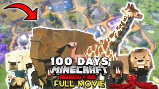 I Spent 100 DAYS Building a ZOO In Hardcore MINECRAFT  Full Movie [upl. by Aihsoem]