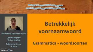 Betrekkelijk voornaamwoord Grammatica woordsoorten [upl. by Emse991]