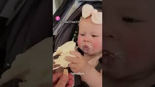 First ice cream reaction trending funnyvideo [upl. by Aschim]