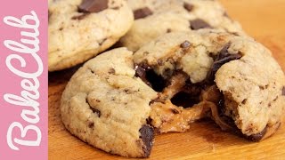 Chocolate Chip Cookies mit Karamellkern  BakeClub [upl. by Zetra]