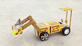 How To Make A Jcb Tractor At Home  Backhoe Tractor Kaise Banate Hain  DIY Matchbox Bulldozer [upl. by Nidya]