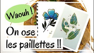 TROOOP BEAU  Des PAILLETTES SANS EN METTRE PARTOUT  uto carterie DIY Scrapbooking [upl. by Agemo]