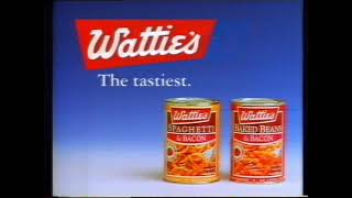 Watties Spaghetti and Baked Beans with Bacon  1993 Australian TV Commercial [upl. by Imik]