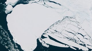 Massive iceberg breaks off Antarctica’s Brunt Ice Shelf seen from space [upl. by Novej743]