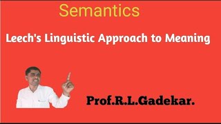 Leechs Linguistic Approach to Meaning [upl. by Laenaj7]