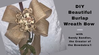 DIY Beautiful Burlap Wreath Bow [upl. by Sioux]