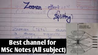 Zeeman splitting  MSc notes of Zeeman effect  physical chemistry [upl. by Sateia]