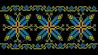 تصميم تطريز فلسطيني  Point de Croix  Cross Stitch  على برنامج الويلكوم [upl. by Burtis]