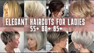 ELEGANT HAIRCUTS FOR LADIES 55 60 65 [upl. by Marleah]