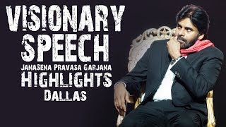 Sri Pawan Kalyan Most Powerful amp Visionary Speech  Dallas  JanaSena Pravasa Garjana [upl. by Anitrak]