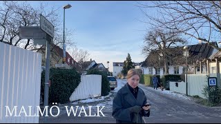 🇸🇪 Malmö Sweden Walking Tour  Relaxing Winter Walk in Limhamn 4K HDR 60fps Binaural ASMR [upl. by Nevaed]