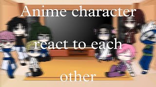 Anime character react to each other [upl. by Ynnek]