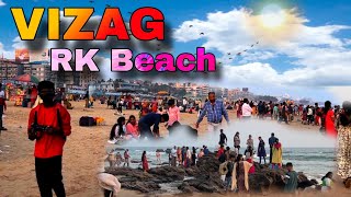 Visakhapatnam BeachRK Beach Visit In Vizag RK Beach Road [upl. by Vange]