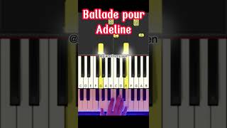 Ballade pour Adeline  Piano Tutorial shorts [upl. by Connors]