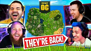 🔴 FORTNITE OG MAP W NINJA DRLUPO TIMTHETATMAN AND COURAGEJD [upl. by Enelrahs]