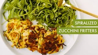 Spiralized Zucchini Fritters  Spiralizer Recipe [upl. by Azarcon]