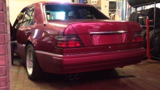 W124 E500 custom exhaust [upl. by Alled439]