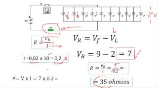 Calculo resistencia LED en Paralelo [upl. by Aneel415]