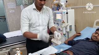 dialysis se pahle single lumen femoral catheter kaise dalte hain dekhendialysis trendingshorts [upl. by Gitt]