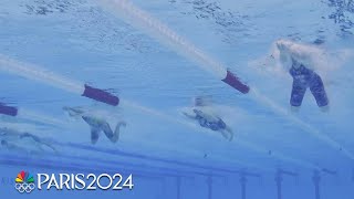 Underwater cam Team USAs world record in womens medley relay  Paris Olympics  NBC Sports [upl. by Berta552]