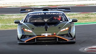 Lamborghini Huracán Super Trofeo EVO2 Testing Hard at Misano Circuit [upl. by Jaquelyn420]