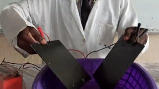 carbon fiber test  electrical conductivity and electrode for electrolysis [upl. by Einyaj107]