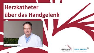 Herzkatheter über das Handgelenk Prof Peter M Wenaweser HerzKlinik Hirslanden [upl. by Aelegna]