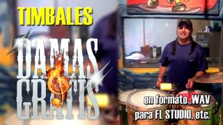 Timbales DAMAS GRATIS WAV DESCARGA Cencerros casara cortes y redobles [upl. by Inalial86]